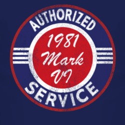 Authorized Service 1981 Lincoln Mark VI Distressed Look Dark T Shirt