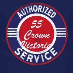 Authorized Service 1955 Crown Victoria Distressed Look Dark T Shirt