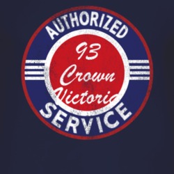 Authorized Service 1993 Crown Victoria Distressed Look Dark T Shirt