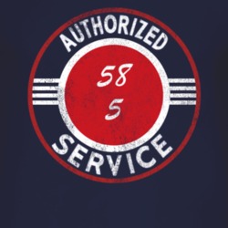Authorized Service 1958 CJ 5 Distressed Look Dark T Shirt