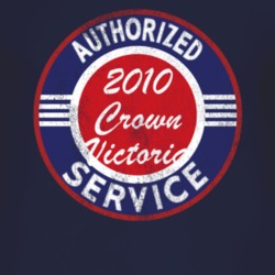 Authorized Service 2010 Crown Victoria Distressed Look Dark T Shirt