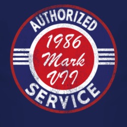 Authorized Service 1986 Lincoln Mark VII Distressed Look Dark T Shirt