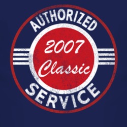 Authorized Service 2007 Chevy Classic Distressed Look Dark T Shirt