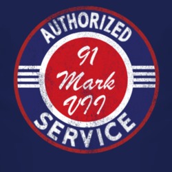 Authorized Service 1991 Lincoln Mark VII Distressed Look Dark T Shirt