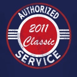 Authorized Service 2011 Chevy Classic Distressed Look Dark T Shirt