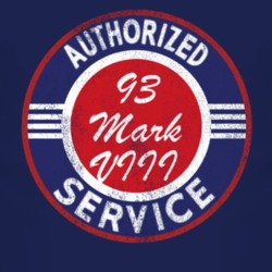 Authorized Service 1993 Lincoln Mark VIII Distressed Look Dark T Shirt