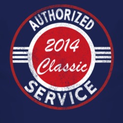 Authorized Service 2014 Chevy Classic Distressed Look Dark T Shirt