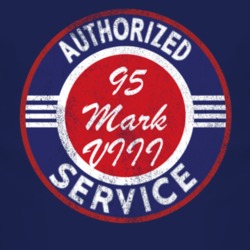 Authorized Service 1995 Lincoln Mark VIII Distressed Look Dark T Shirt