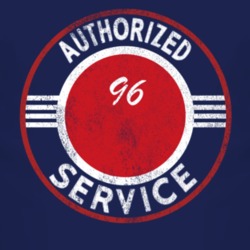 Authorized Service 1996 Classic Distressed Look Dark T Shirt