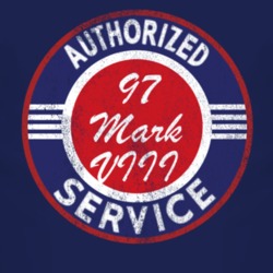 Authorized Service 1997 Lincoln Mark VIII Distressed Look Dark T Shirt