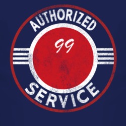 Authorized Service 1999 Classic Distressed Look Dark T Shirt