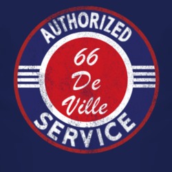 Authorized Service 1966 Cadillac De Ville Distressed Look Dark T Shirt