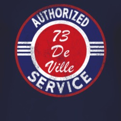 Authorized Service 1973 Cadillac De Ville Distressed Look Dark T Shirt