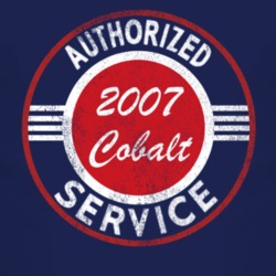 Authorized Service 2007 Chevy Cobalt Distressed Look Dark T Shirt