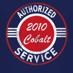 Authorized Service 2010 Chevy Cobalt Distressed Look Dark T Shirt