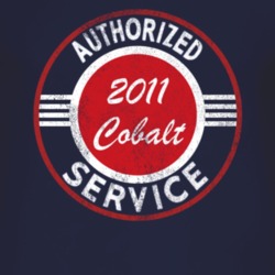 Authorized Service 2011 Chevy Cobalt Distressed Look Dark T Shirt