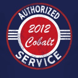 Authorized Service 2012 Chevy Cobalt Distressed Look Dark T Shirt