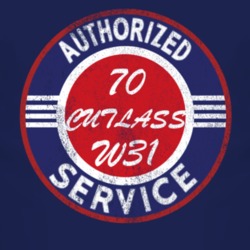 Authorized Service 1970 OLDSMOBILE CUTLASS W31 Distressed Look Dark T 