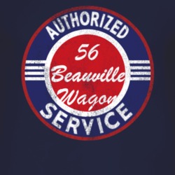 Authorized Service 1956 Chevy Beauville Wagon Distressed Look Dark T S