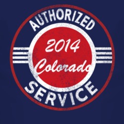 Authorized Service 2014 Chevy Colorado Distressed Look Dark T Shirt