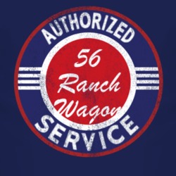 Authorized Service 1956 Ranch Wagon Distressed Look Dark T Shirt