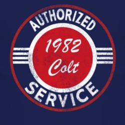 Authorized Service 1982 Dodge Colt Distressed Look Dark T Shirt