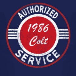 Authorized Service 1986 Dodge Colt Distressed Look Dark T Shirt
