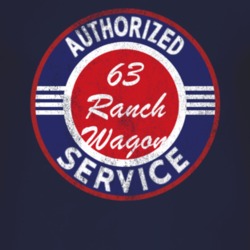 Authorized Service 1963 Ranch Wagon Distressed Look Dark T Shirt