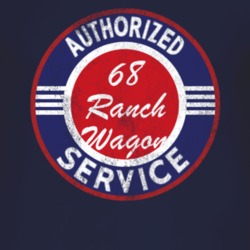 Authorized Service 1968 Ranch Wagon Distressed Look Dark T Shirt