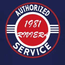 Authorized Service 1981 BUICK RIVIERA Dark T Shirt