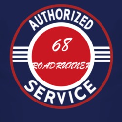 Authorized Service 1968 PLYMOUTH ROADRUNNER Dark T Shirt
