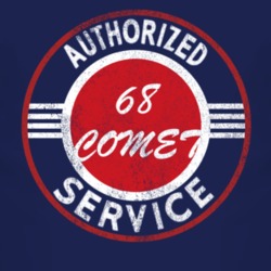 Authorized Service 1968 MERCURY COMET Distressed Look Dark T Shirt
