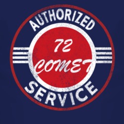 Authorized Service 1972 MERCURY COMET Distressed Look Dark T Shirt