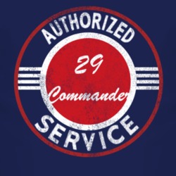 Authorized Service 1929 Studebaker Commander Distressed Look Dark T Sh