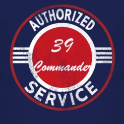 Authorized Service 1939 Studebaker Commander Distressed Look Dark T Sh
