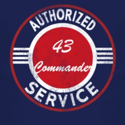 Authorized Service 1943 Studebaker Commander Distressed Look Dark T Sh