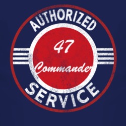 Authorized Service 1947 Studebaker Commander Distressed Look Dark T Sh