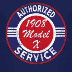 Authorized Service 1908 Oldsmobile Model X Distressed Look Dark T Shir