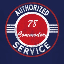 Authorized Service 1978 Chevy Commodore Distressed Look Dark T Shirt