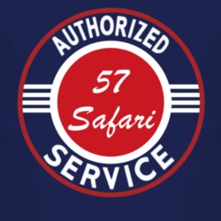 Authorized Service 1957 Pontiac Safari Dark T Shirt