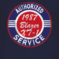 Authorized Service 1987 Chevy Blazer XT-1 Distressed Look Dark T Shirt