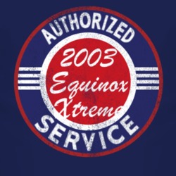 Authorized Service 2003 Chevy Equinox Xtreme Distressed Look Dark T Sh
