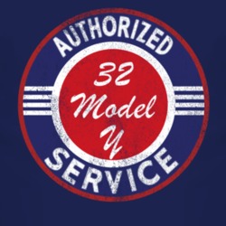 Authorized Service 1932 Model Y Distressed Look Dark T Shirt