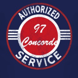 Authorized Service 1997 Chrysler Concorde Distressed Look Dark T Shirt