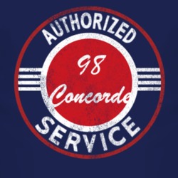 Authorized Service 1998 Chrysler Concorde Distressed Look Dark T Shirt