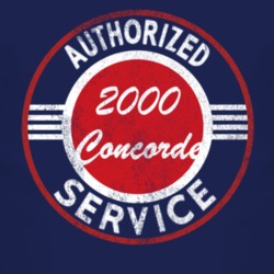 Authorized Service 2000 Chrysler Concorde Distressed Look Dark T Shirt