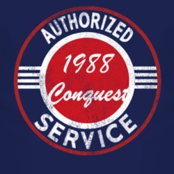 Authorized Service 1988 Chrysler Conquest Distressed Look Dark T Shirt