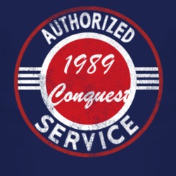 Authorized Service 1989 Chrysler Conquest Distressed Look Dark T Shirt