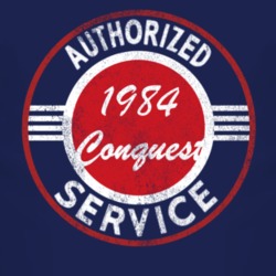 Authorized Service 1984 Dodge Conquest Distressed Look Dark T Shirt