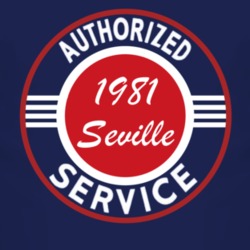 Authorized Service 1981 Cadillac Seville Dark T Shirt